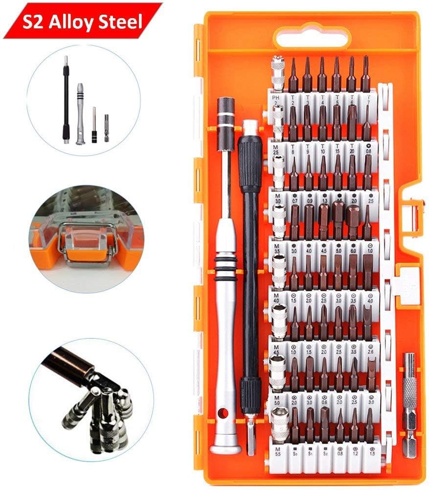 Precision Screwdriver Set Magnetic, BinKe Small Screwdriver Bits Set 60 in 1 with 57 Bits Magnetic Driver Kits, Electronics Repair Tool Box for PC,Glasses, Cameras