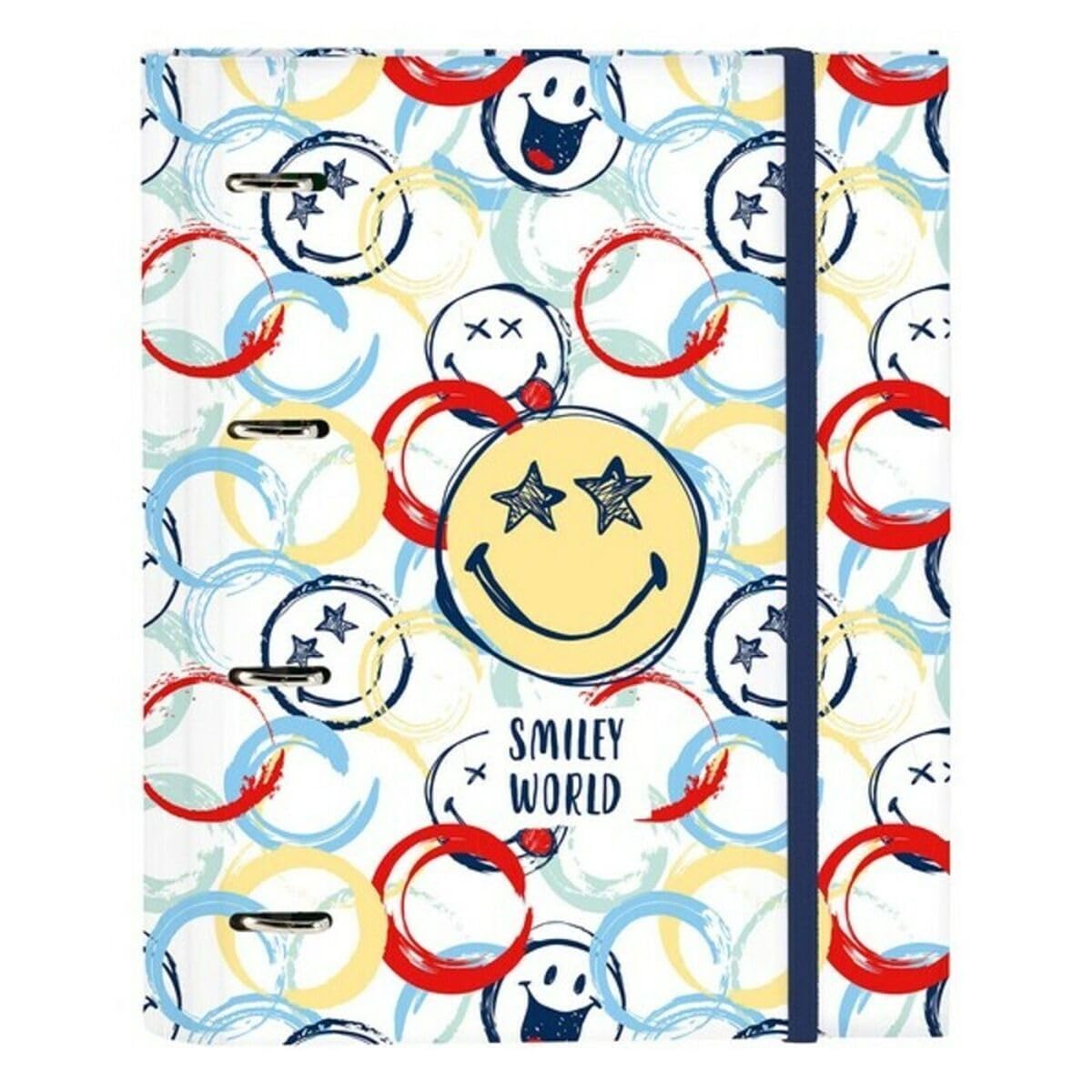 Safta - Smiley Folder with 4 Rings, 30 mm, Multicoloured, 270 x 35 x 320 mm (512090666)