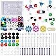 214pcs Chemistry Molecular Model Organic Inorganic STEM Educational Science Set 78 Atoms 24 Electron Cloud Orbitals 110 Links Bonds 1 Box 1 Atoms Remover for Middle High School College Student Teacher