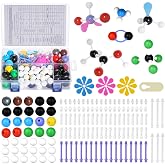 tiggell 214pcs Molecular Model Kit Chemistry Educational Science Set | Organic Chemistry Model Kit-78 Atoms, 24 Electron Cloud Orbitals, 110 Links Bonds, 1 Box, 1 Atom Remover
