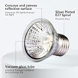 PewinGo 4 Pack 50W UVA UVB Heat Lamp Bulbs E27 Reptile Amphibian view 2