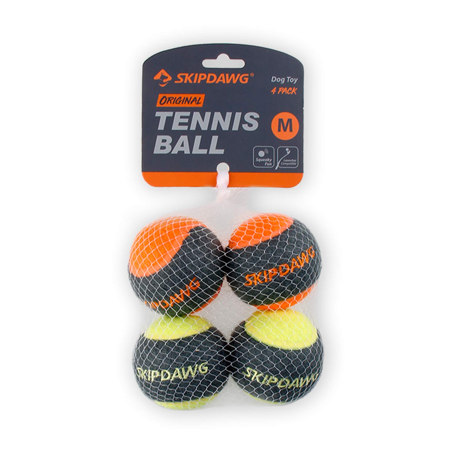 SKIPDAWG Dog Tennis Ball with Squeaker
