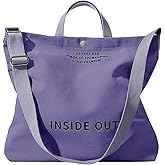 Ghsiuly Large Canvas Tote Bag for Women inside out Bag Crossbody Shoulder Bag with Adjustable Strap for Work Travel Shopping