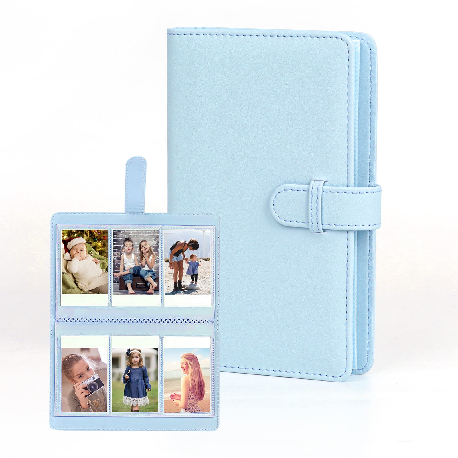 Easy Hood Instax Mini Photo Album, Kpop Photocard Binder, 108 Pockets for Fujifilm Instax Mini EVO/12/11/8/9/7s/25/70/90 Mint Zip Instant Camera Printer, Polaroid Photo Album Memory Book, Blue