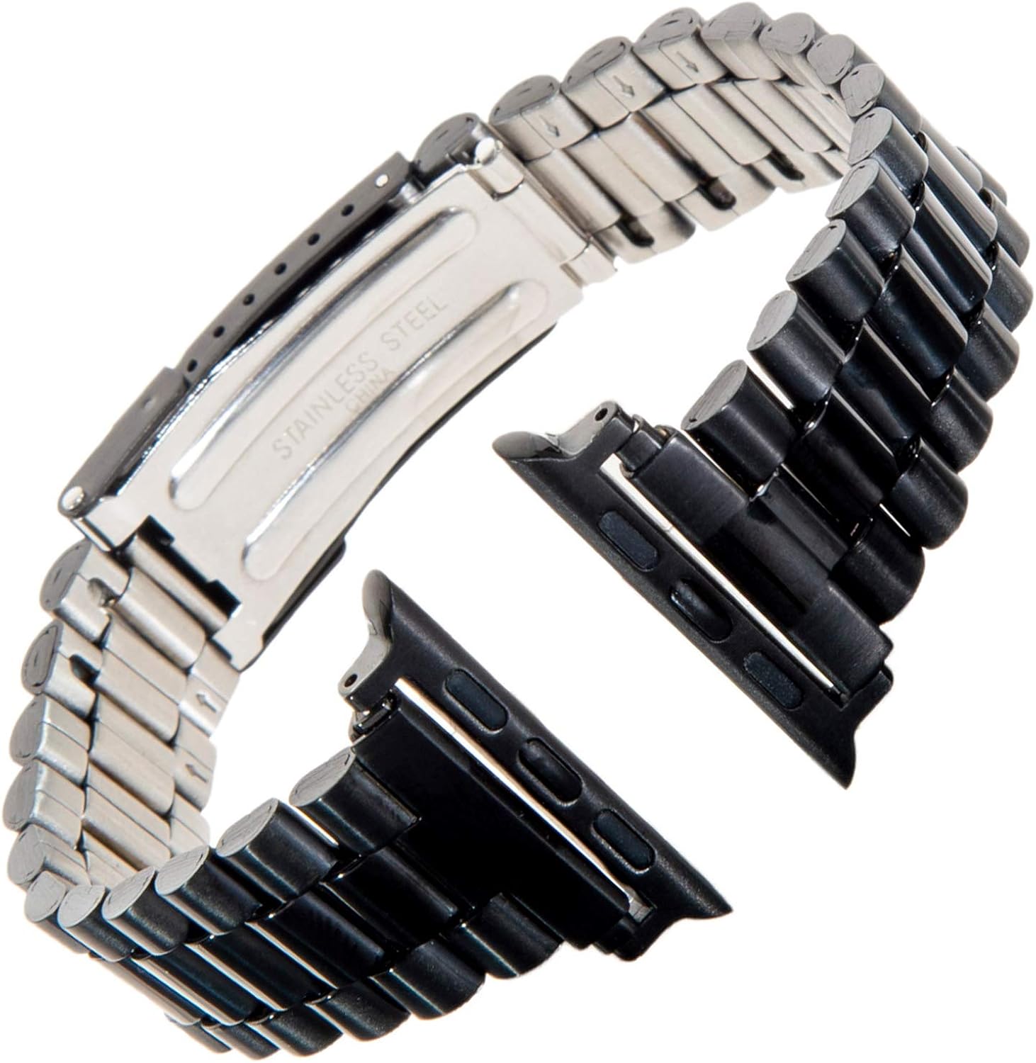 Gilden for Apple 42mm/44mm President-Style Non-Expansion Extra-Long Stainless Steel Watch Band 1536W-SMART