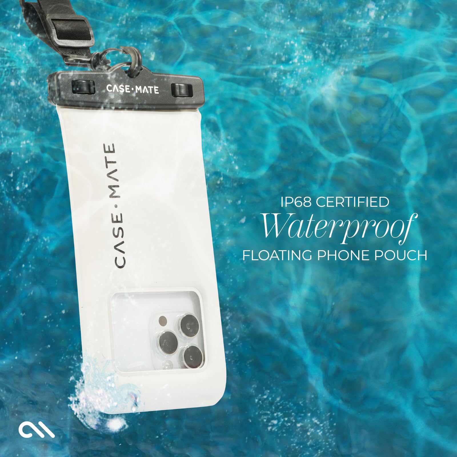 Case-Mate Case-Mate IP68 Waterproof Phone Pouch - Floating Waterproof Phone Case with Crossbody Lanyard - Beach Cruise Ship Travel Essentials - Compatible with All Devices - Touchscreen Friendly - Sand Dollar