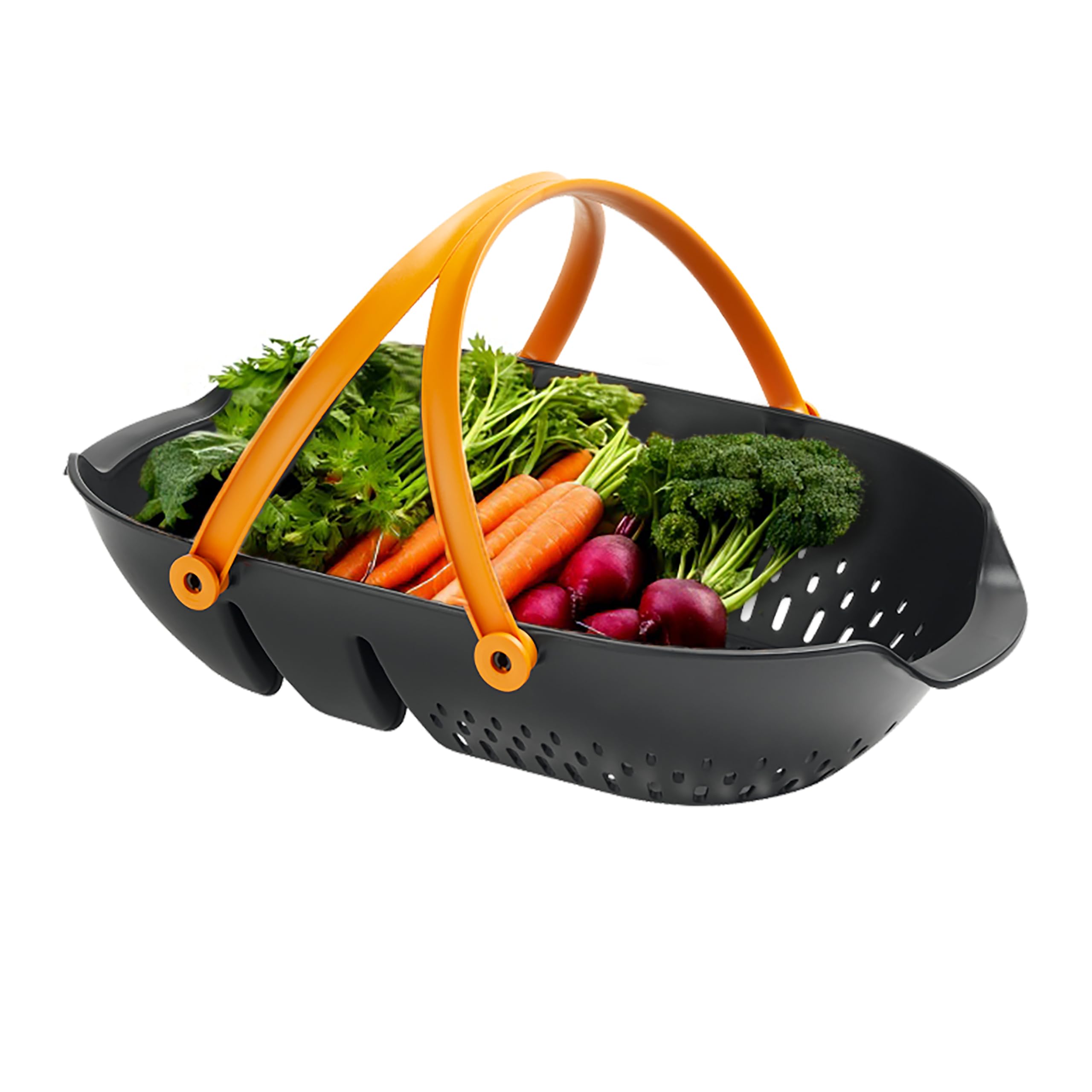 Photo 1 of ***********MISSING HANDLES************
Fiskars Garden Harvest Basket - Container for Gardening and Harvesting with Tool Caddy - Harvesting Basket Doubles as a Colander for Vegetables and Fruits - Garden Accessories