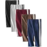 GFQLONG Classic Straight-Leg Pants for Toddler Boys, Kids Baby Cotton Casual Joggers with Side Stripes Pockets