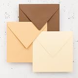 Clairefontaine 5463C Gummed Envelopes 16.5x16.5cm Caramel 120g/m² Pack of 20 view 3