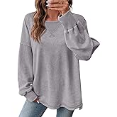 SHEWIN Women's Long Sleeve Crewneck Sweatshirt