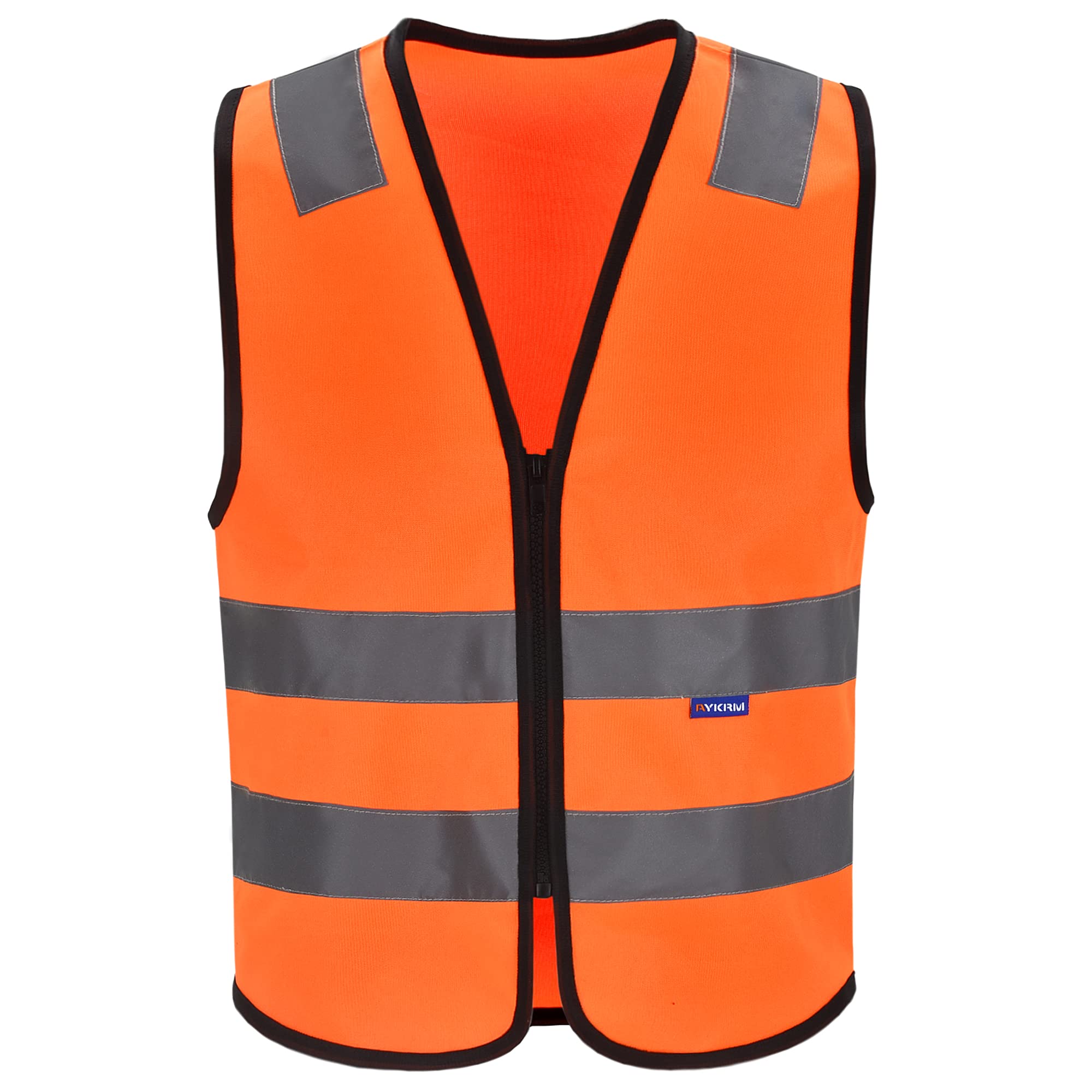 Horse riding hi vis orange Adult High Visibility Hi Viz Vest Waistcoat hi vis reflective safety vest (L, ORANGE)