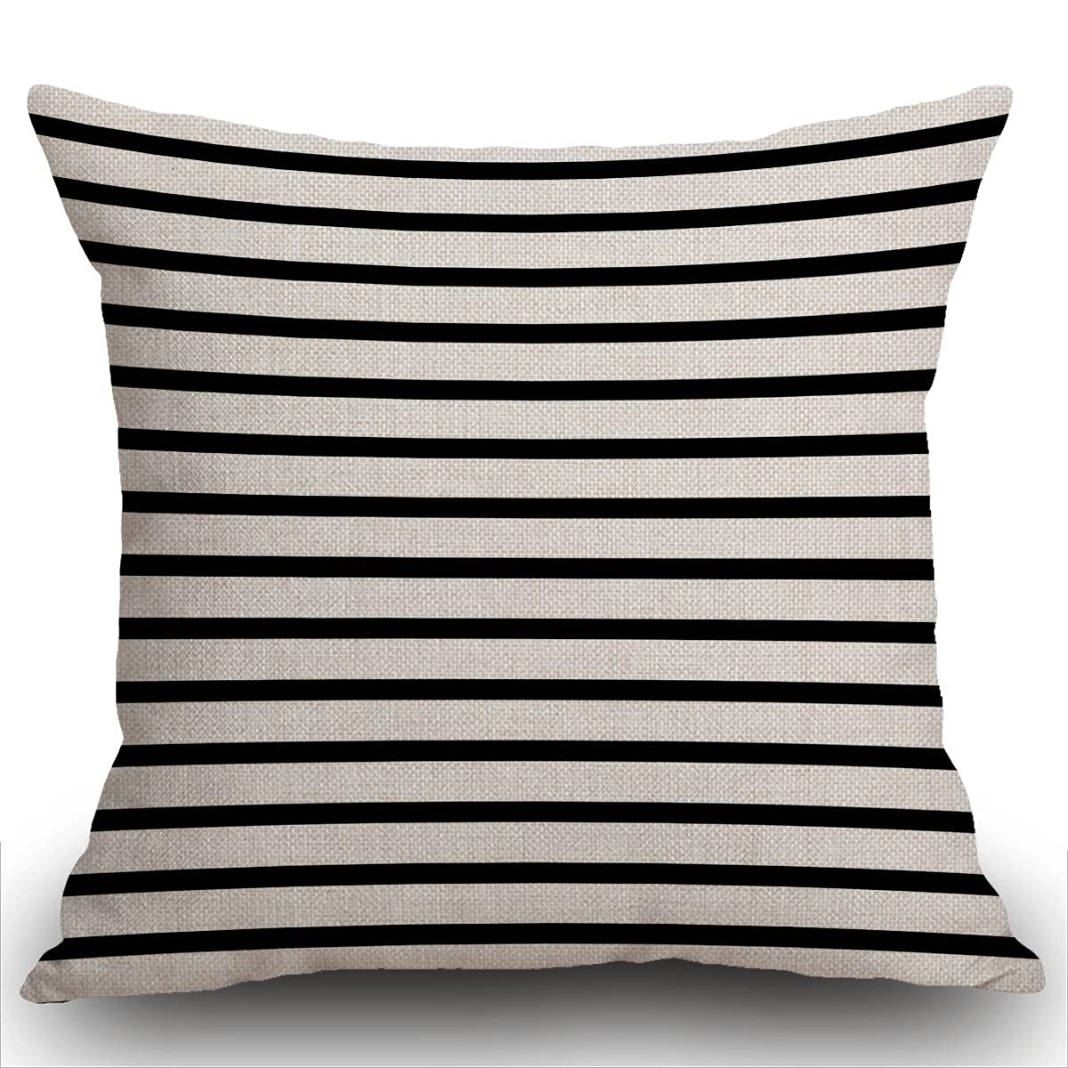 Smooffly Cushion Cover Colorful Garden Black and White Stripes Modern Decorative Throw Pillow Cover Pillow Case Home Decor Square 18 x 18 Inch Pillowcase 45 x 45 cm