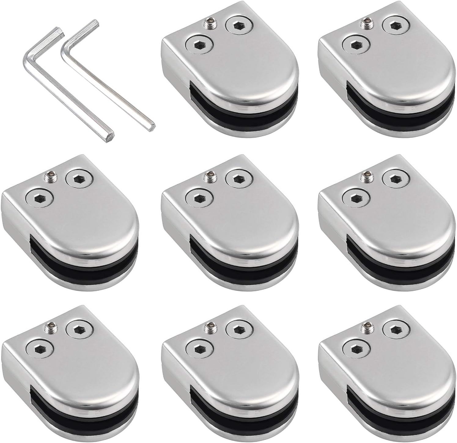 Proster Glass Clamps 8 PCS 910mm M Size Stainless Steel 304 Glass