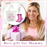 Hestya 3 Pcs Mummy Gifts Set Mother’s Day Tote Socks Keyring from Son Daughter view 6