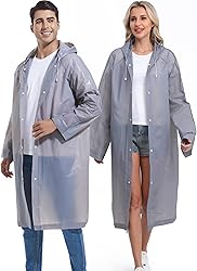 Borogo Rain Ponchos for Adults Reusable 2Pcs