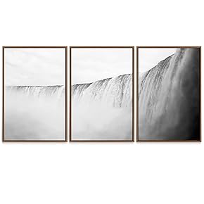 SIGNWIN 3 Piece Framed Canvas Wall Art Mountain...