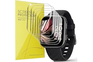 Lamshaw Compatible for FITVII HM57 Screen Protector, [6 Pack] Full Coverage TPU Clear Film Compatible for FITVII HM57 1.85 Inches Health & Fitness Tracker 2024 (6 Pack)