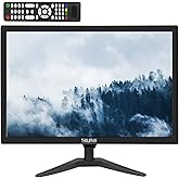 Thinlerain 20" PC Monitor 16:9 1600x900 Kitchen Monitor LED Screen Display, 5Ms, 60 Hz, VESA Mountable, Build in Speaker, with VGA HDMI AV BNC USB for FireStick, Computer, Laptop