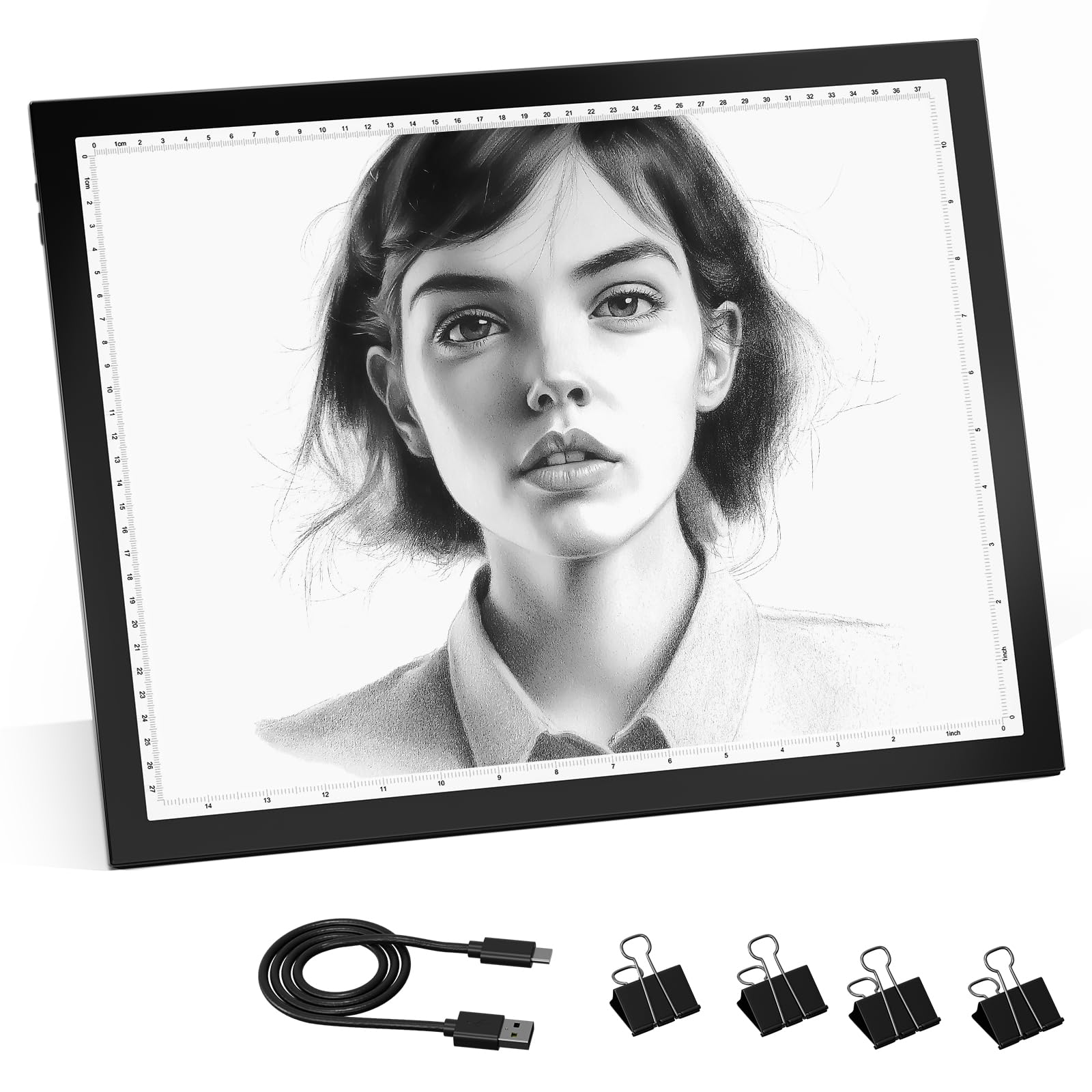 DONPODER A3 Light Box Portable LED Light Board for Diamond Painting, 10 Brightness Levels,5500 Lux Super Bright Ultra Thin Light Pad for Tracing and Crafts(42 x 32 cm)