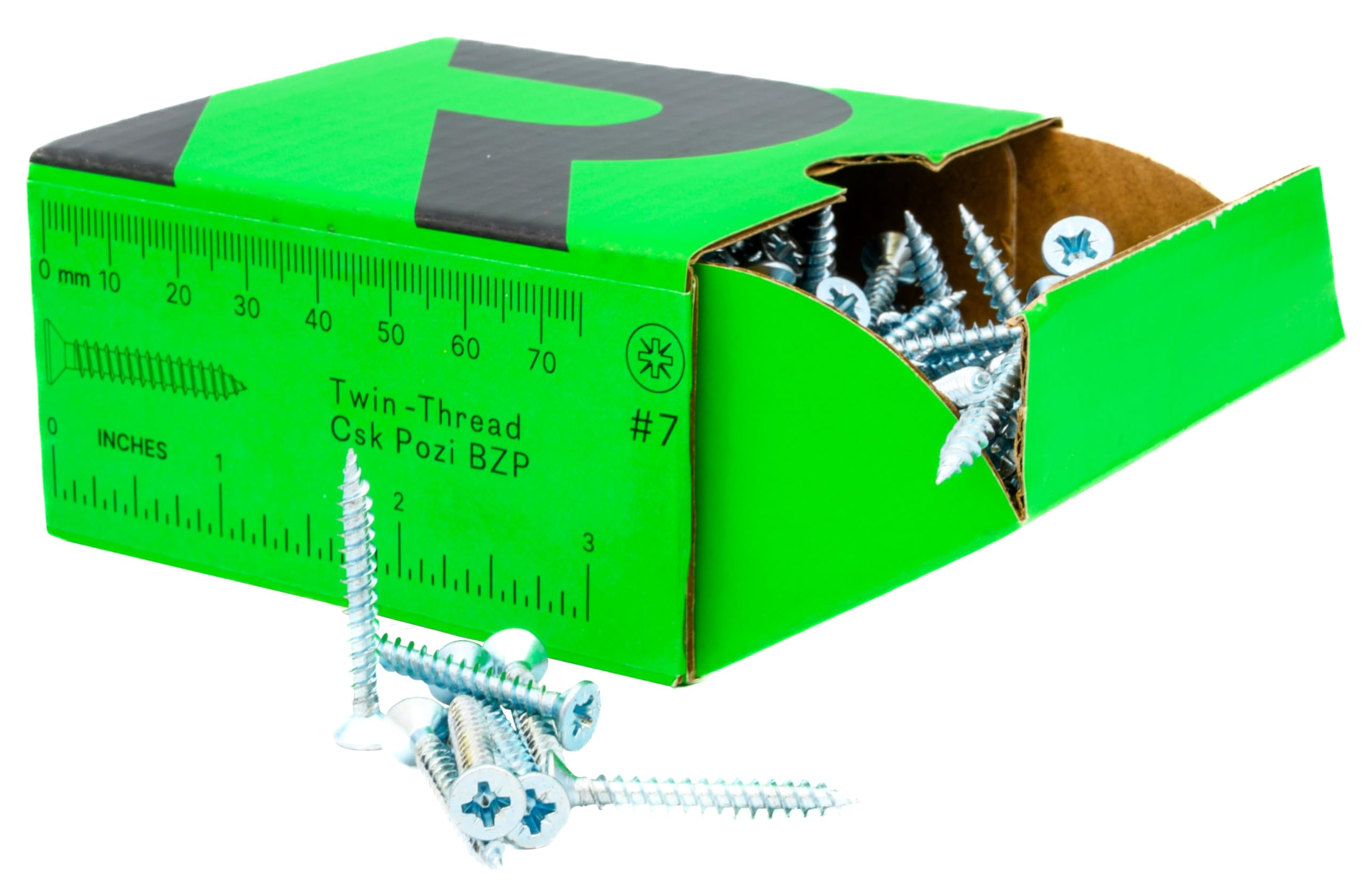 Rikä TWSR014 Woodscrew Twin-Thread CSK BZP 7 x 1 1/4in 200pk