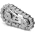 Sprocket Fidget Chain Bike Bicycle Spinner Toy for Kids Adults, Gear Hand Roller Strengthener for Boy Man, EDC Novelty Finger Spinner Desk Toy for Stress Relief, Cool Birthday Gift Party Favor