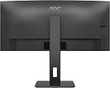 AOC CU34P3CV 34 Inch QHD Curved Monitor 100Hz VA USB-C PD 65W KVM Speakers view 3