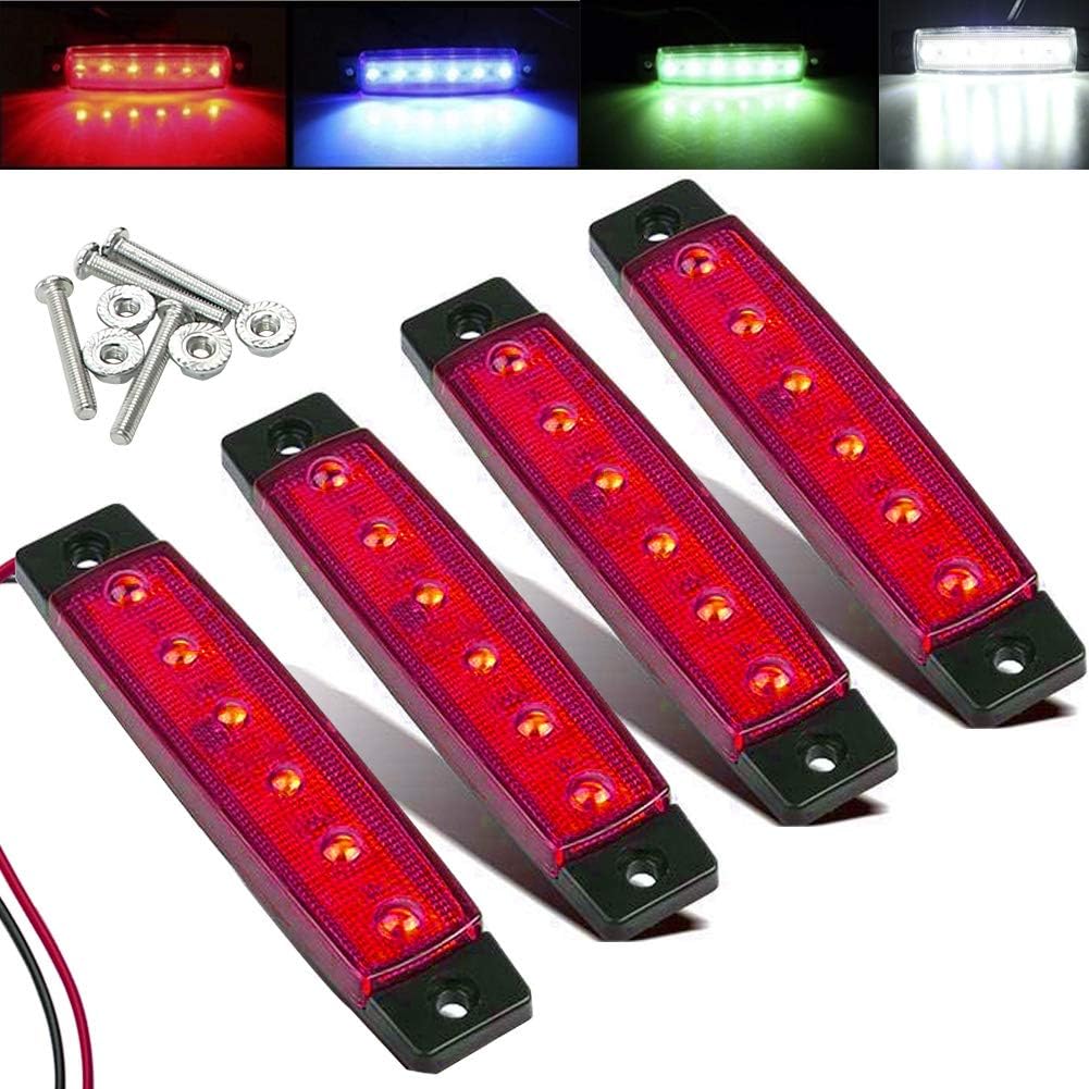 10 pezzi 12V luci di posizione laterali 6SMD LED lampada anteriore luci