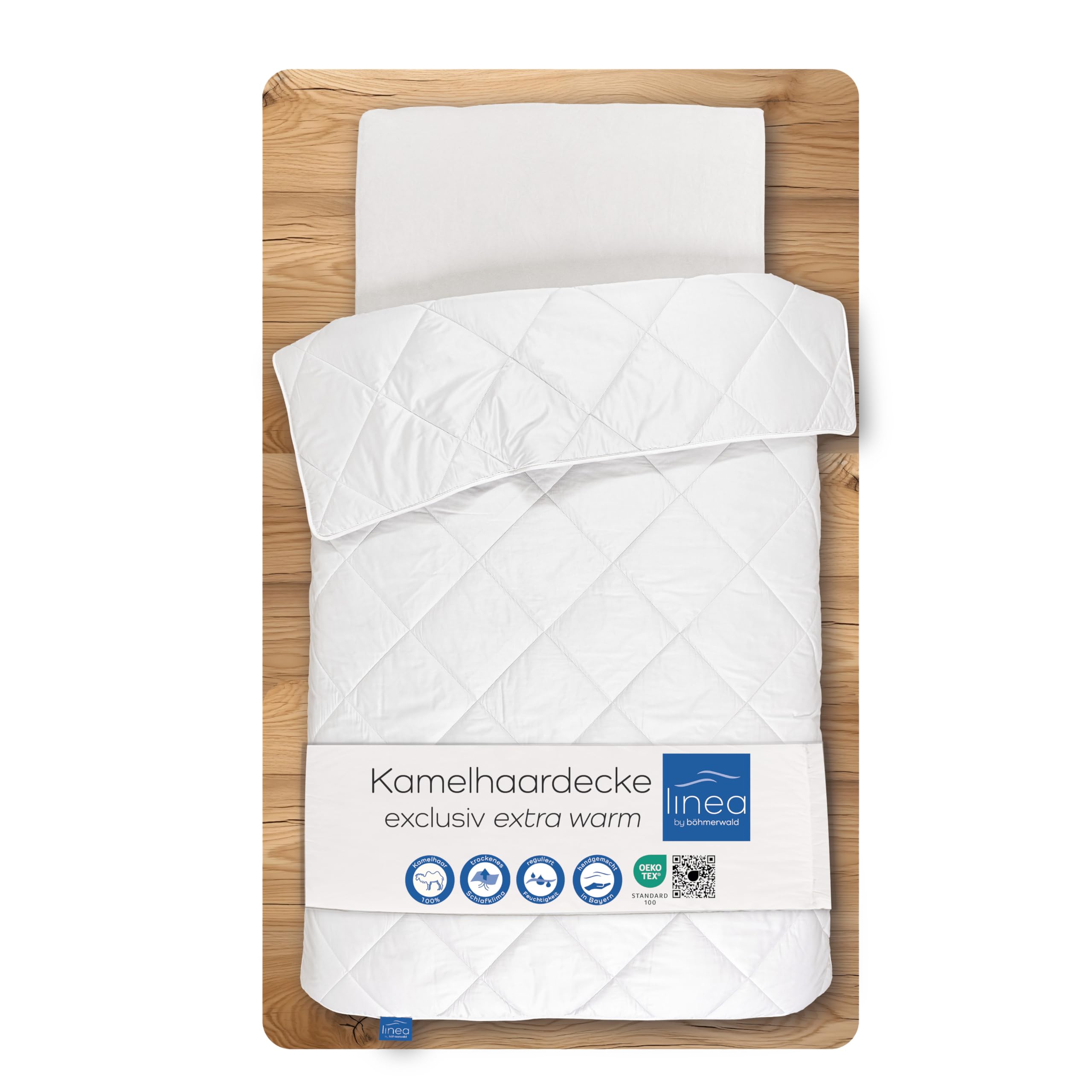 LINEA by böhmerwald Exclusive Camel Hair Blanket, Extra Warm, 135 x 200 cm, 100% Camel Hair Suitable for Allergy Sufferers, Self-Cleaning, Not Machine Washable, Made in Germany