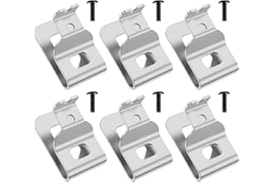 6 Pcs Belt Clips for Dewalt, 304 Stainless Steel Electric Drill Belt Hook Clip Kit with Screws Rustproof Drill Belt Clips Rep