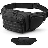 DZHPSRSZ Tactical Fanny Pack for Men,800D Oxford Fabric Fanny Pack for Men,Fanny Packs Man for Hiking Climbing,Fishing,Cycling,Hunting,Adjustable Conceal Carry Tactical Fanny Packs(Black)