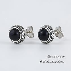 Small Black Tourmaline 925 Sterling Silver