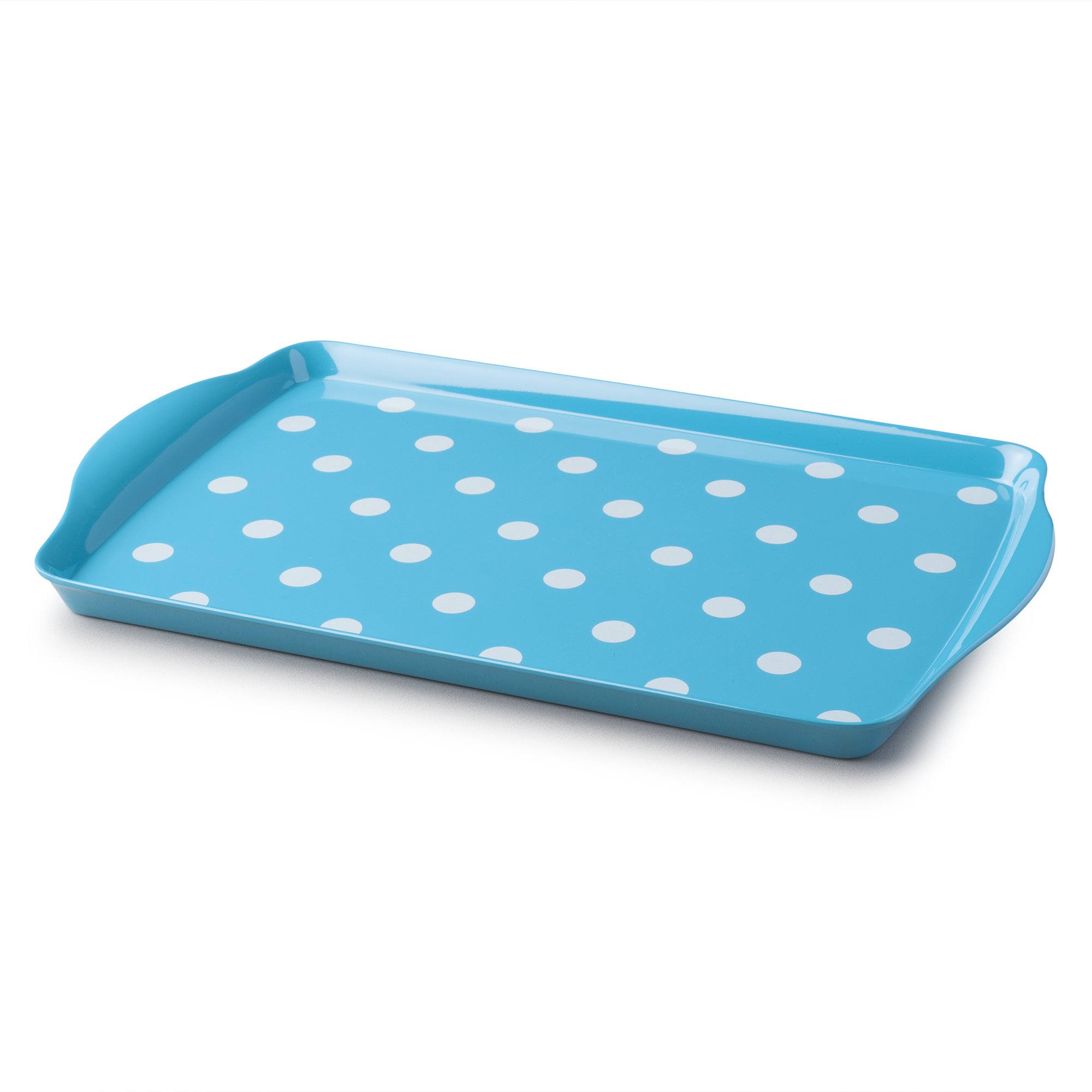 Zeal Melamine Dotty Serving Design Tray (38x24cm) Aqua