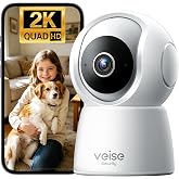 Veise 2K Indoor Camera for Home Security, Baby Monitor, WiFi Pet Dog Camera | 180-Day Cloud Storage Trial &amp; SD Card Support, 360&deg; Pan &amp; Tilt, AI Motion Detection &amp; Tracking, Night Version, 2-Way Audio