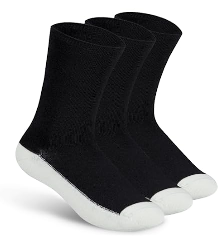 Orthofeet Non-Binding Non-Constrictive Circulation Seam Free Casual Dress Socks, 3 Pack : Clothing, Shoes & Jewelry