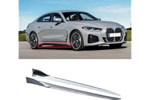 NINTE Side Skirts for 2021 2022 2023 BMW 4 Series G22 G23 G26 3D Racing Style Carbon Fiber Style Painted Extension Panel Splitter Body Kit Lip