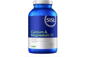 SISU Calcium & Magnesium 1:1 with D3 | Maintain Strong Bones & Teeth, Prevents Osteoporosis and Helps with Muscle Relaxation,
