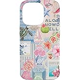 Beachy Blue Coquette Coastal Collage Preppy Cute Aesthetic Case for iPhone 14 Pro