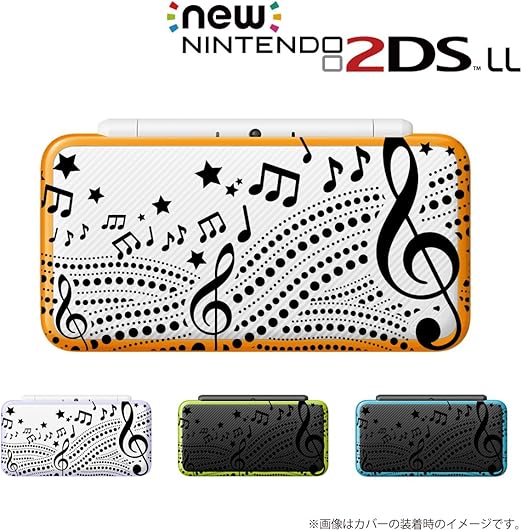 Amazon Newニンテンドー2ds Ll カバー ケース ハード 音符 音楽 クリア ケース プロテクター