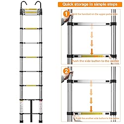 ZenAscend 10.5ft Telescoping Ladder, Multi-Purpose