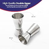 EVOKK Jigger Set 2 Pcs Stainless Steel 30ml 60ml Dual Measure Cup view 4