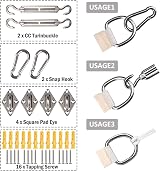 Yeahmart 3m Triangle Sun Shade Sail with Fixing Kit Cream 98% UV Block view 2