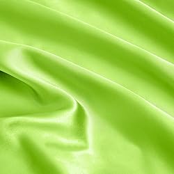 Ersmak Lime Green Satin Fabric by The