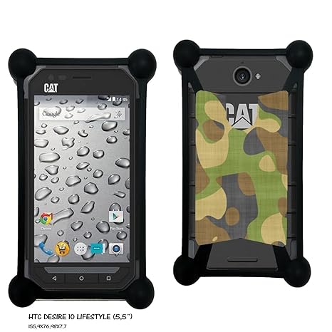 Case Industry Caterpillar CAT S30 - Camouflage Tarnung Vert Collection Pattern Skin- Kunstleder Case Lederoptik Case Hülle Sc