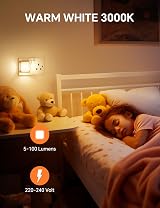 PURSNIC Night Light Plug In 1W Dusk to Dawn 3000K Warm White 2 Pack view 4
