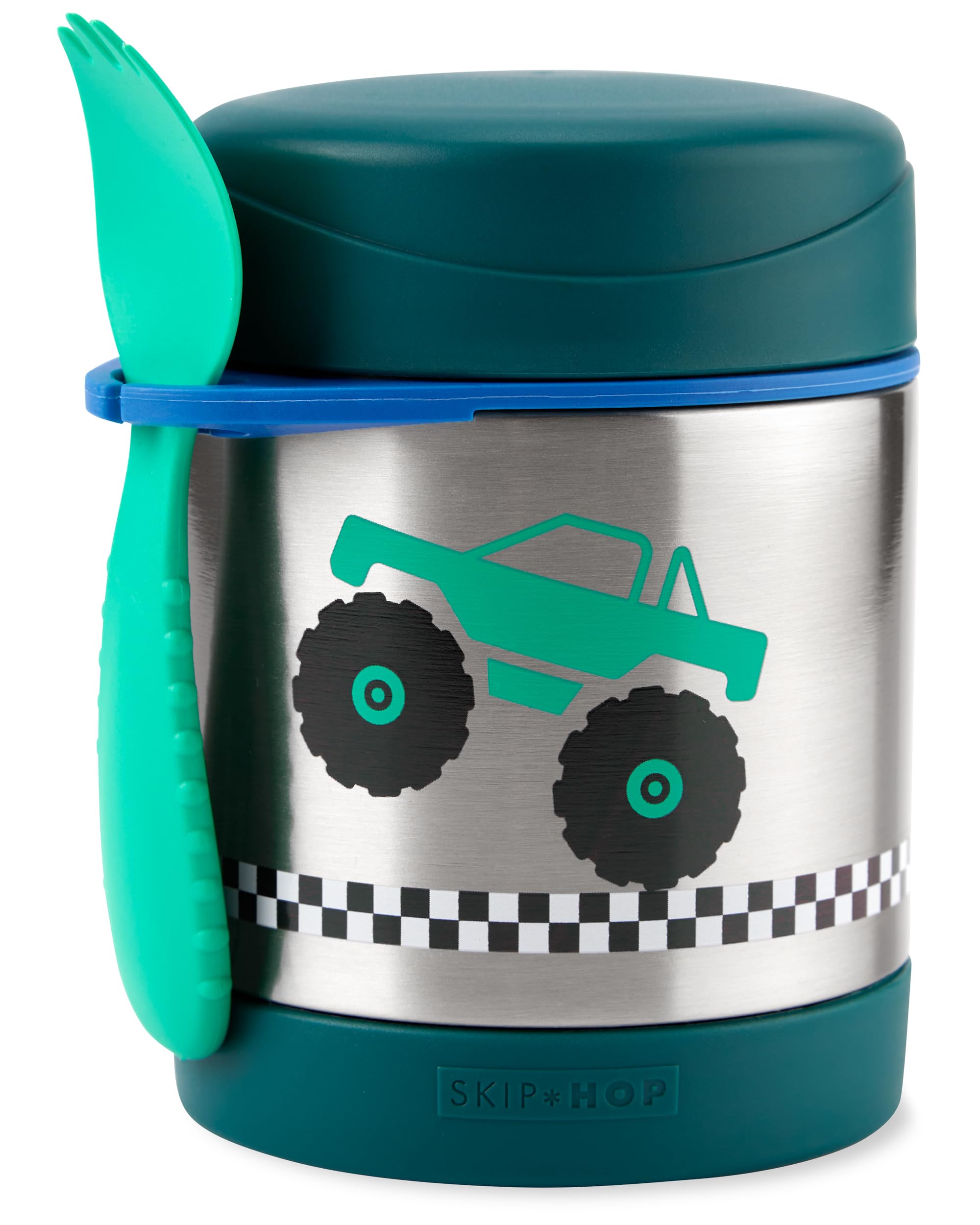 Photo 1 of Skip Hop Insulated Baby Food Jar, Sparks Truck, Stainless Steel, Holds 11oz