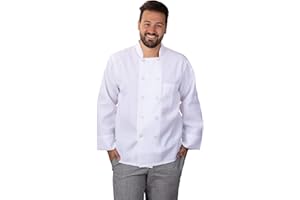 Elite Kitchens Apparel Professional Restaurant Chef Coats, White, Bulk Packs