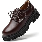 TKKAE Oxford Shoes for Women Women's Oxford Shoes Platform Oxfords for Women Women's Classic Lace Up Loafers Comfortable Dress Business Casual Work Office Oxfords Shoe for Ladies