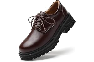 TKKAE Oxford Shoes for Women Women's Oxford Shoes Platform Oxfords for Women Women's Classic Lace Up Loafers Comfortable Dress Business Casual Work Office Oxfords Shoe for Ladies