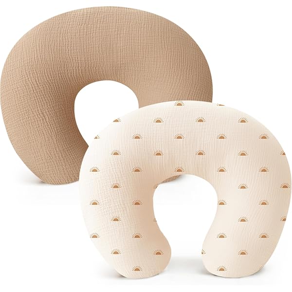 Nursing Pillow For Baby And Mom-Breastfeeding Pillows With Removable Baby Feeding Pillow Cover-Ergonomic Nursing Essentials For Bottle And Breast Feeding,Baby Sitting Support Pillow (Beige