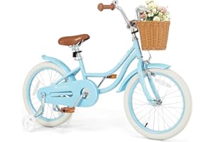 OLAKIDS Kids Bike, 12 14 16 18 20 Inch Toddlers Bike for Girls Boys Age 3-8 Years, Children's Bicycle with Training Wheels Re